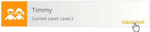 adjust childs level screenshot