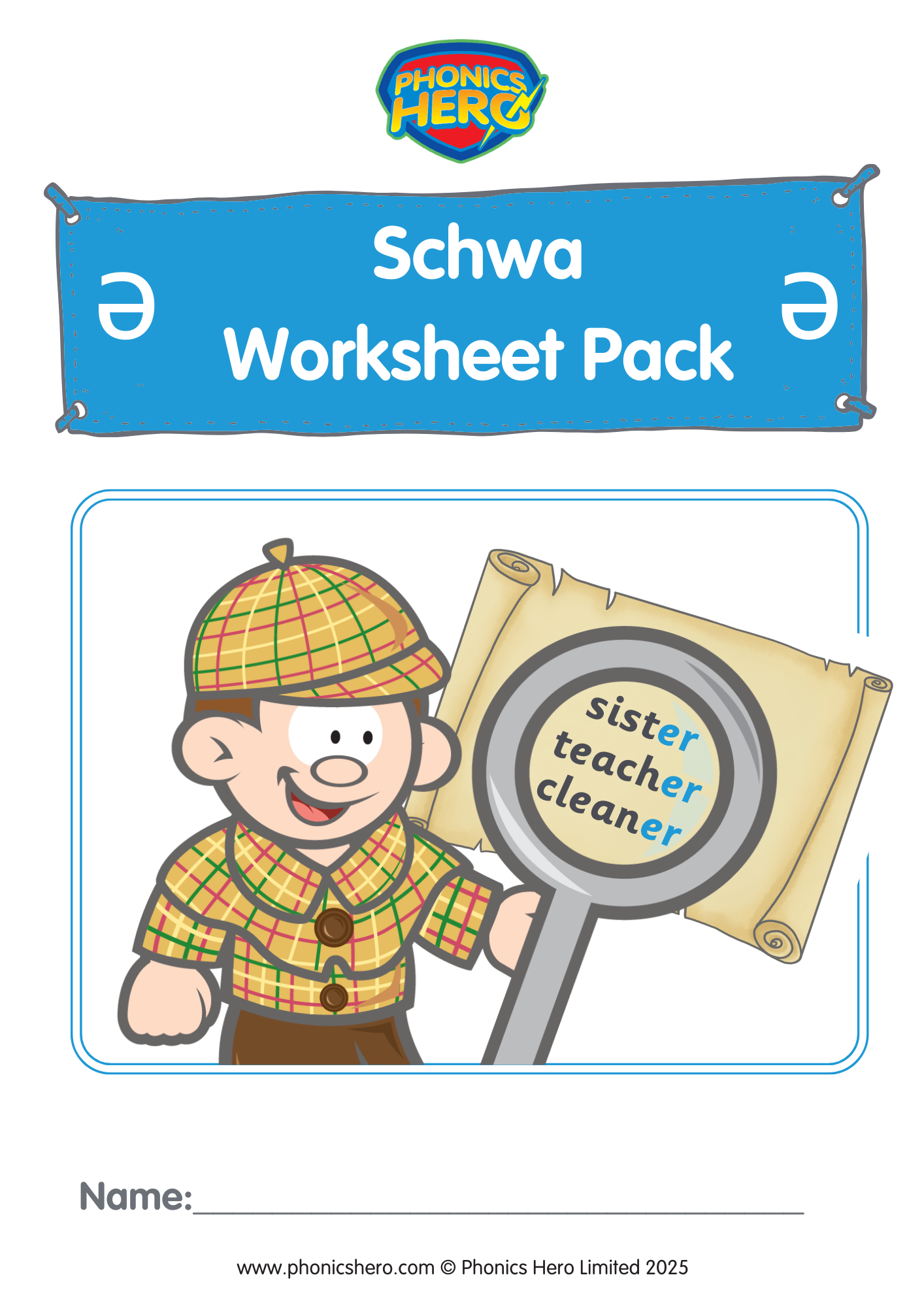 Schwa Worksheet Pack