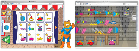 Phonics Hero child rewards shop.