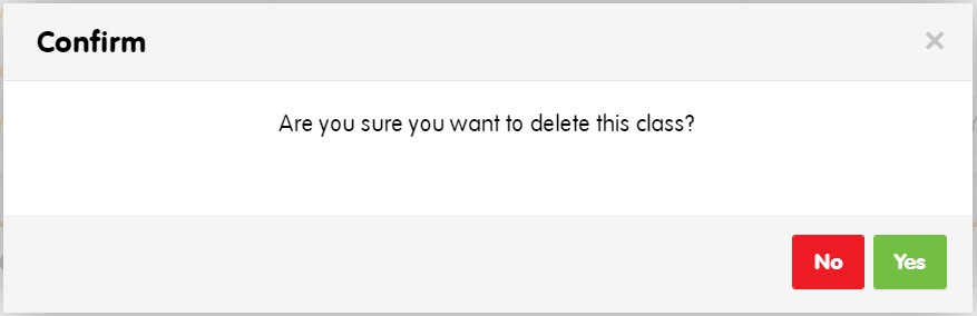 confirmation pop up