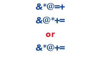 a bunch of symbols to replace the text and the word 'or'