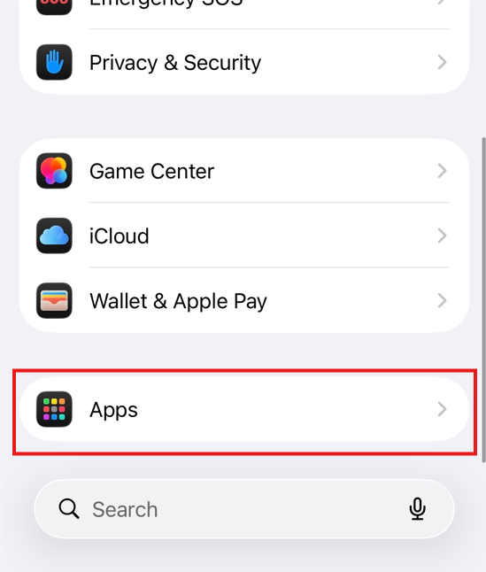 iPhone/ipad settings app