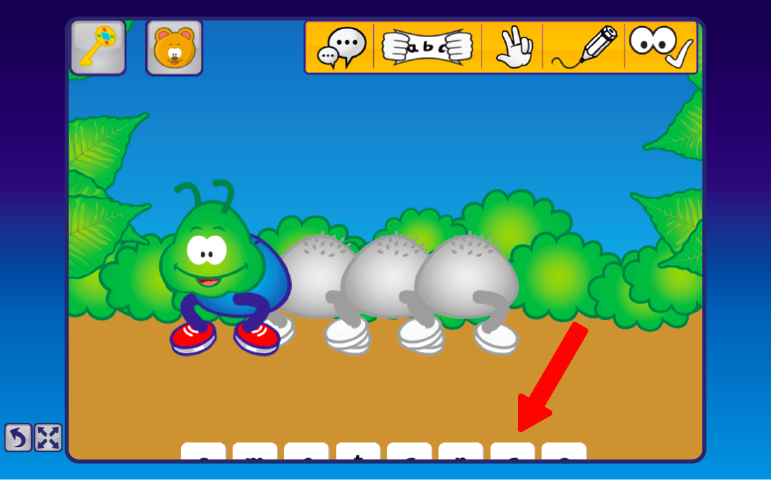 Game images appearing outside the gaming area in Phonics Hero