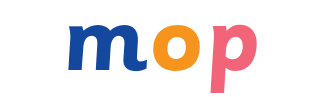 Alternating colours for the word mop.