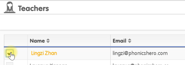 checkbox next to users name